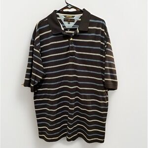 Tommy Hilfiger Men's 2XL Vintage Golf Shirt Polo Striped 90's Y2K